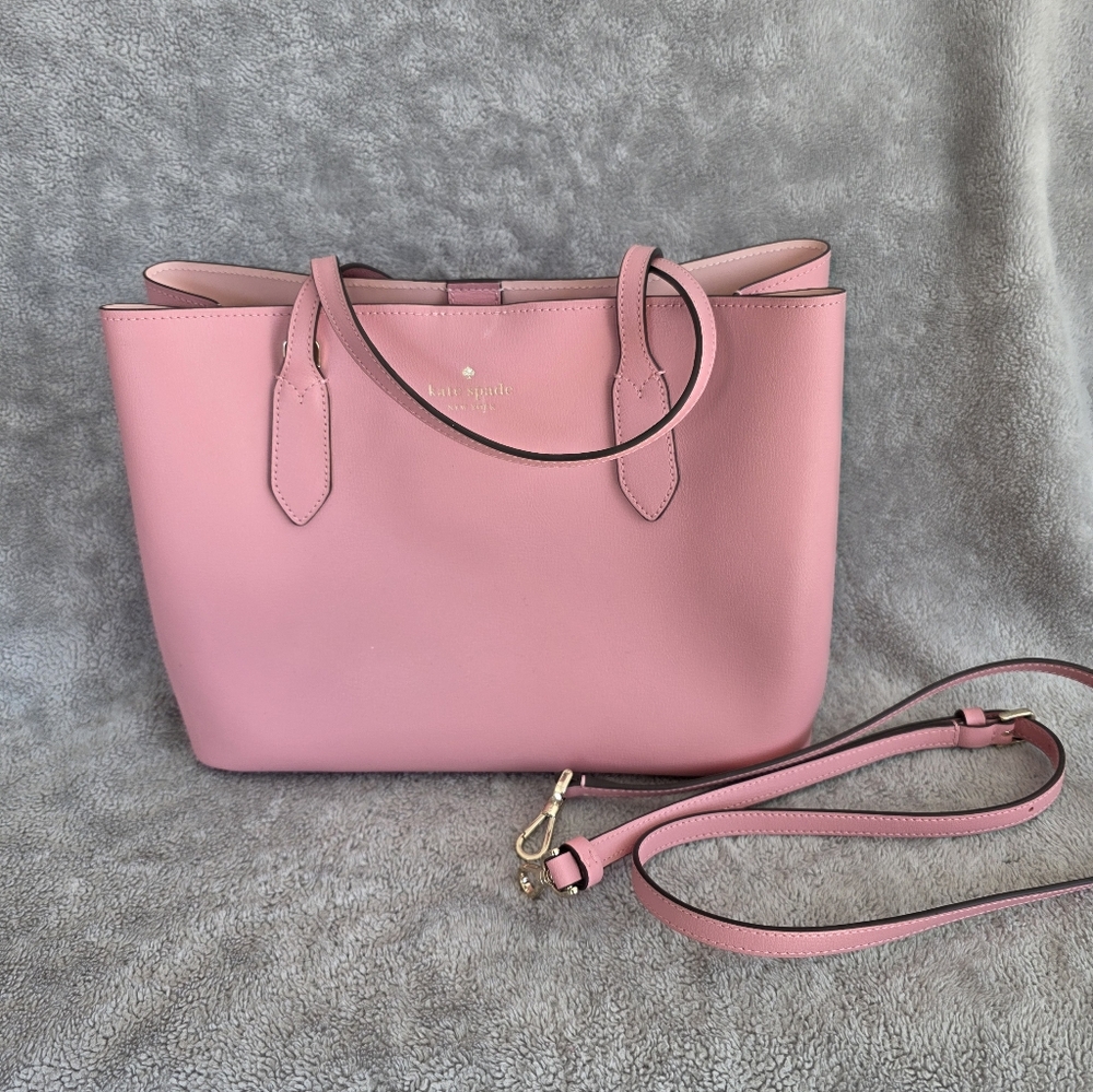 KATE SPADE New York "Harper" LEATHER SATCHEL BAG Tote Pink